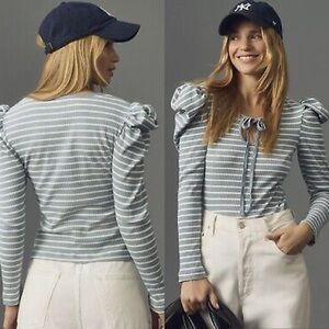 Anthropologie tie-front blouse NWT